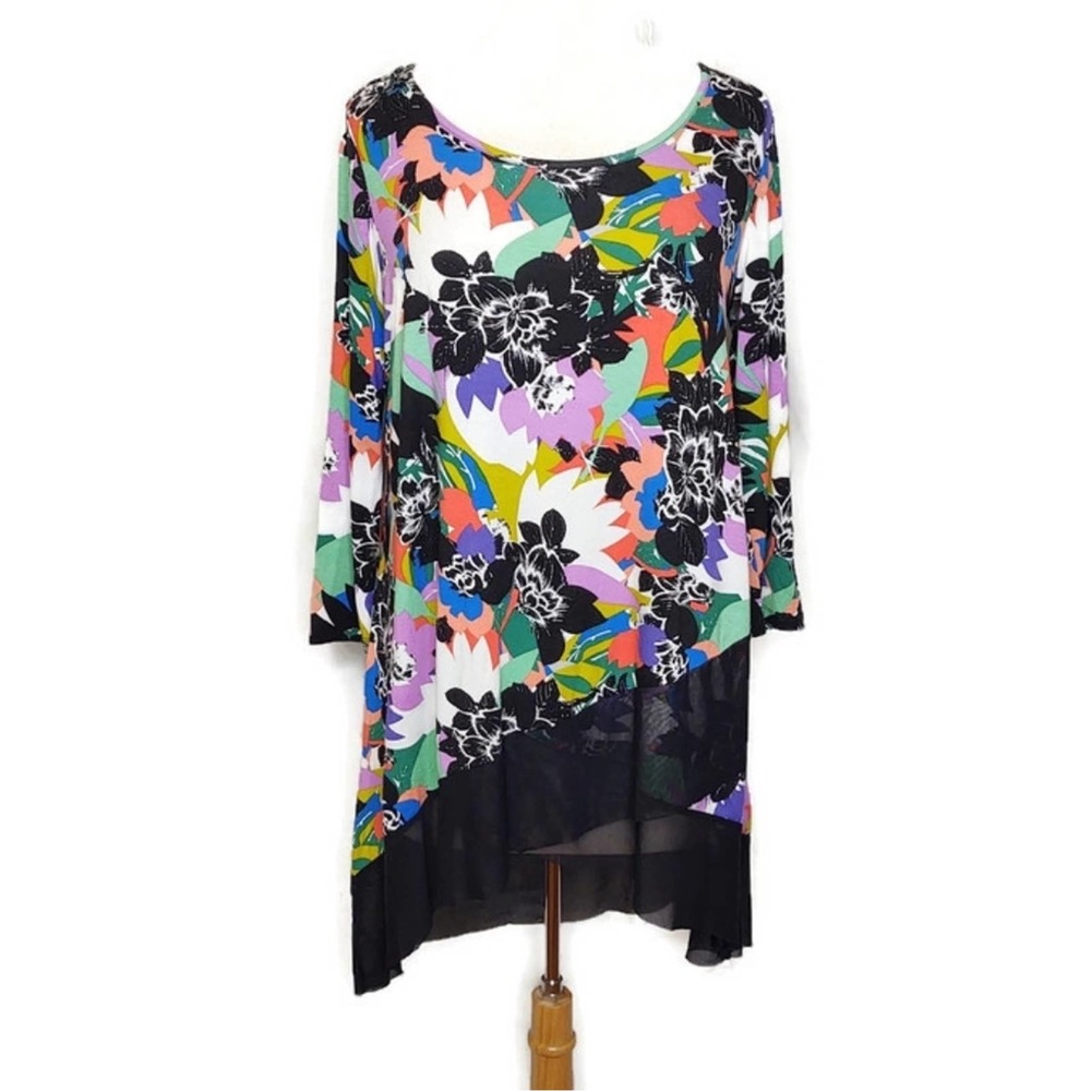 Cable & Gauge Multicolor Floral Tunic